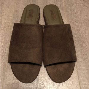 Velvet Olive Sandals